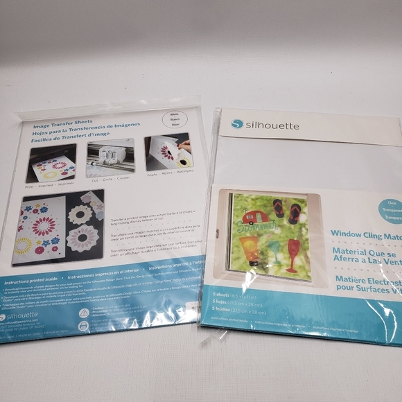 New Silhouette Window Cling Material & Image Transfer Sheets Arts & Crafts - Picture 4 of 13